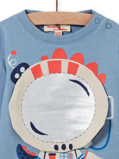 Baby boy's horizon blue dragon animation t-shirt MUPLATEE1 / 21WG10O2TML216