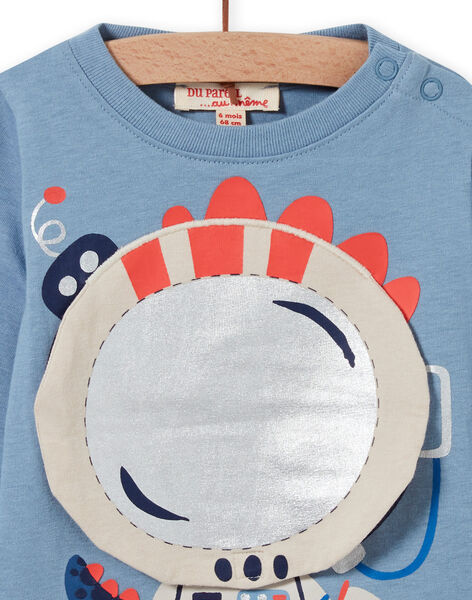 Baby boy's horizon blue dragon animation t-shirt MUPLATEE1 / 21WG10O2TML216