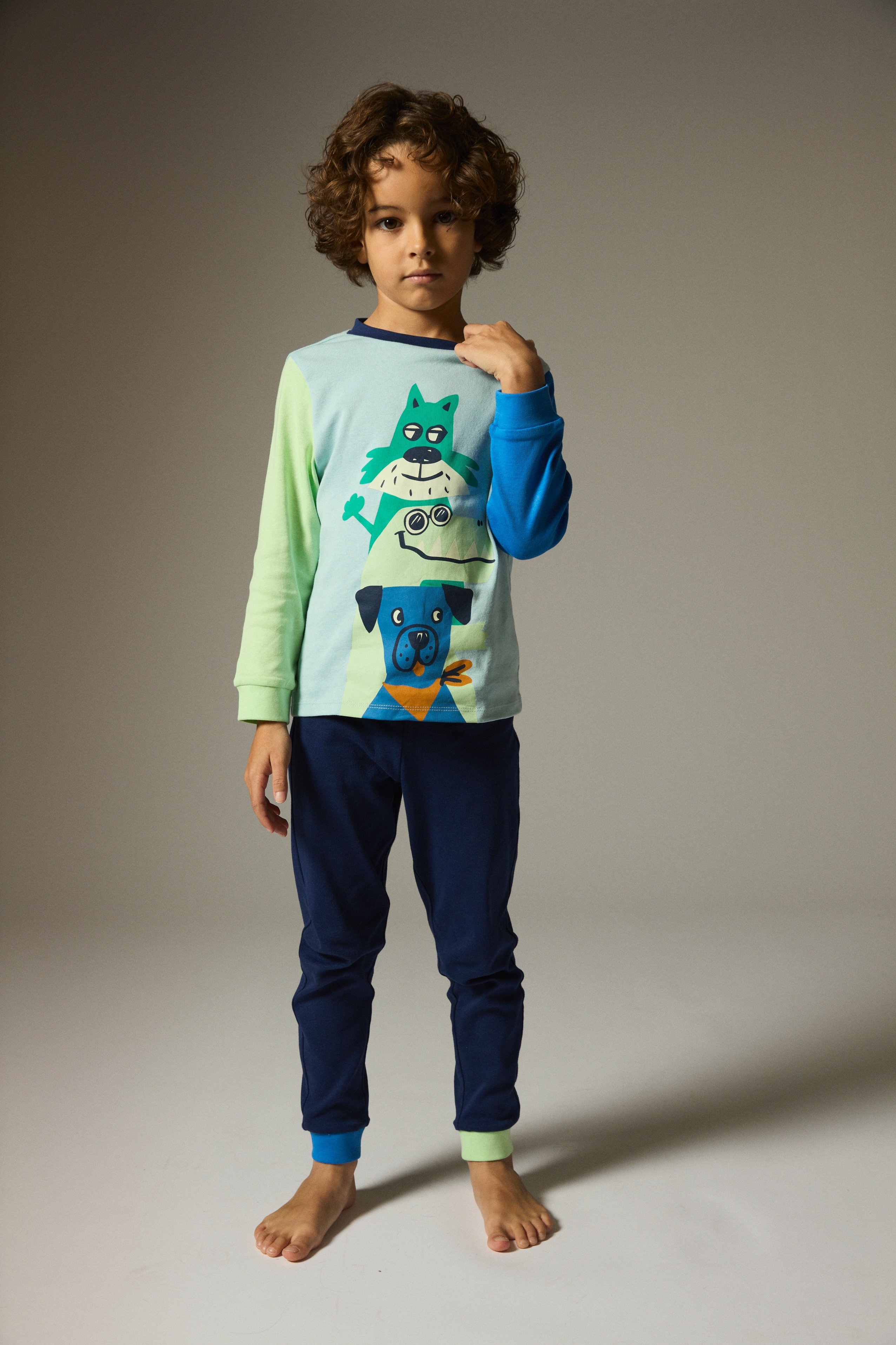 Boys' blue glow-in-the-dark pyjamas