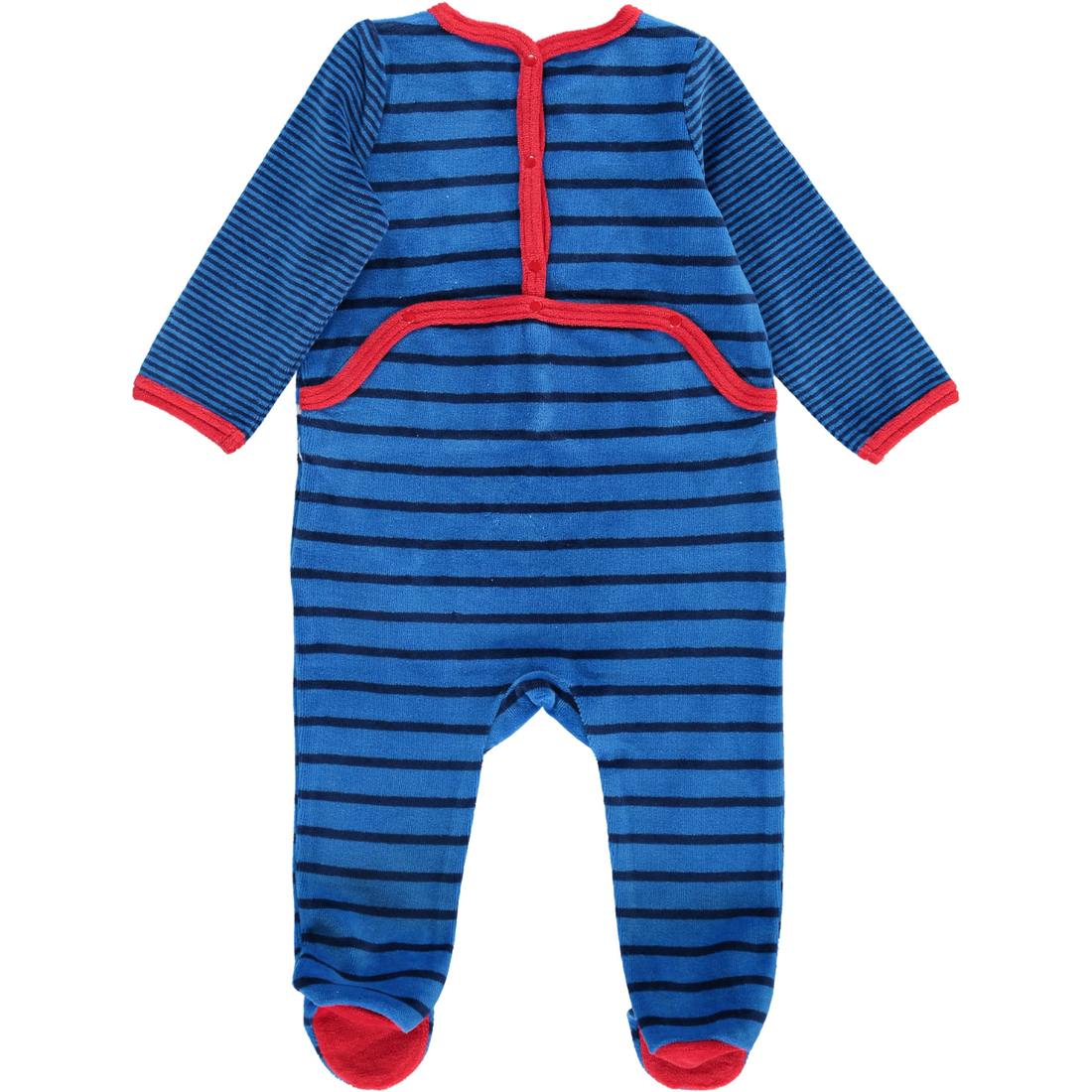 Baby boys' velour sleepsuit