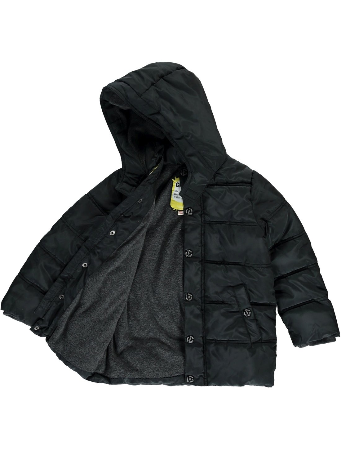 Boys' black hooded padded jacket : buy online - Coat, Jacket | DPAM ...
