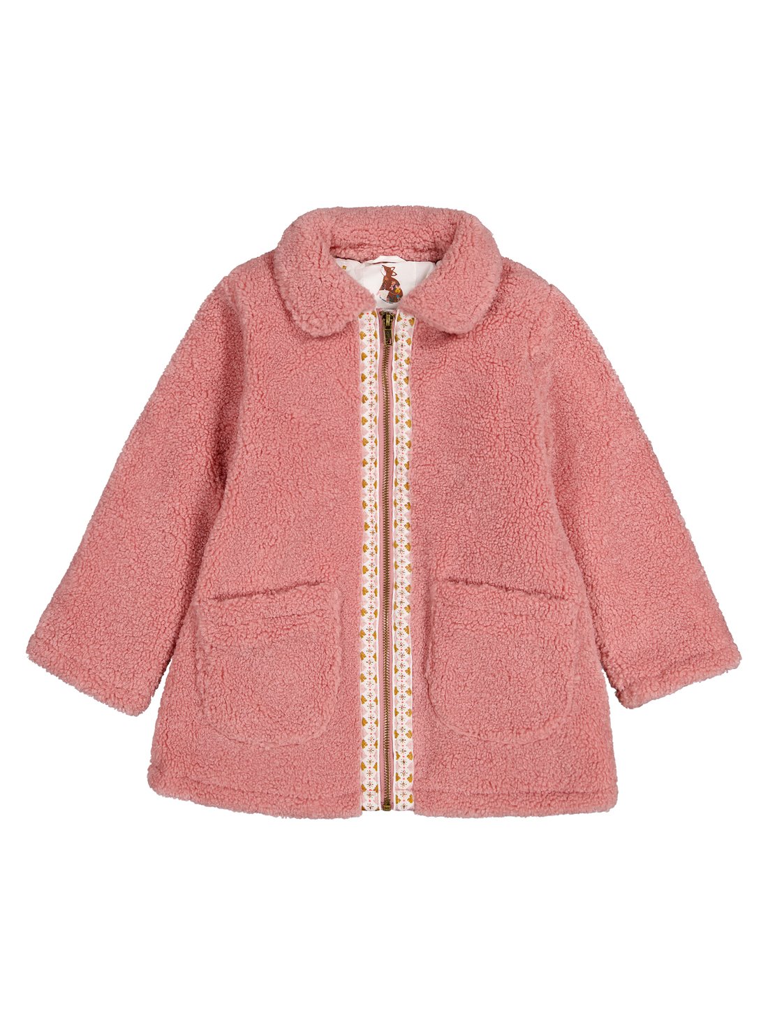 Old rose Coat for children for future mother (Matière principale : 100% ...