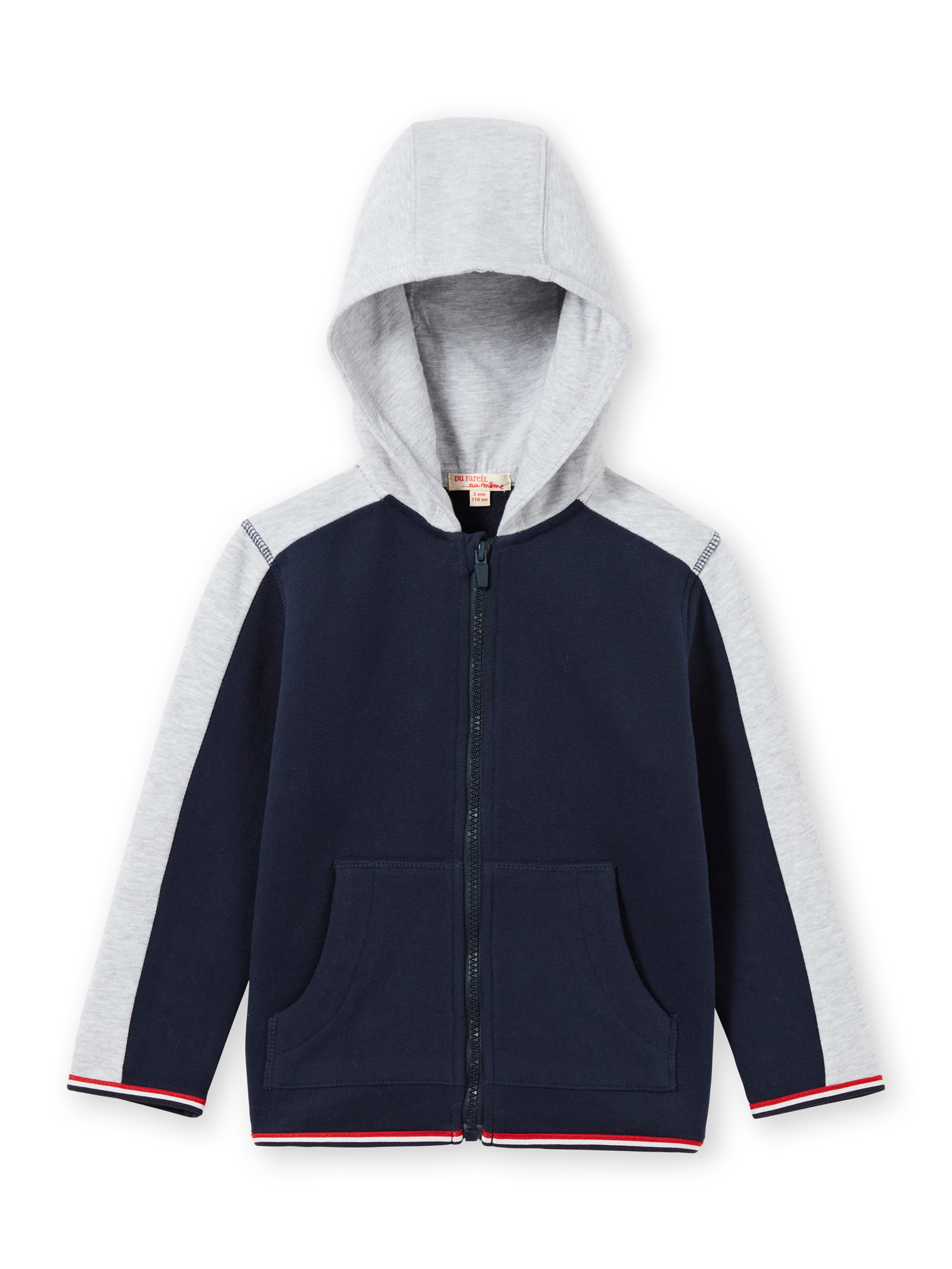 Grey and navy blue hoodie clearance